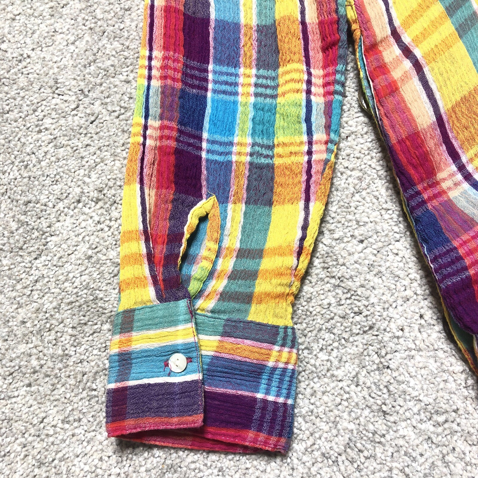 Soft Surroundings Button Down Top Tunic Rainbow P… - image 7