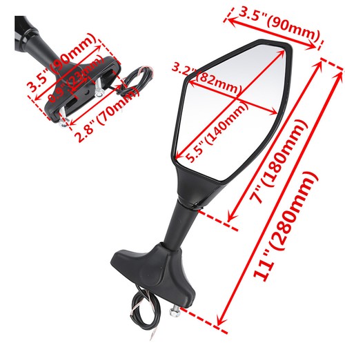 Rearview Mirror LED Turn Signal Fit For Suzuki GSXR 600 750 GSXR1000 2001-2005