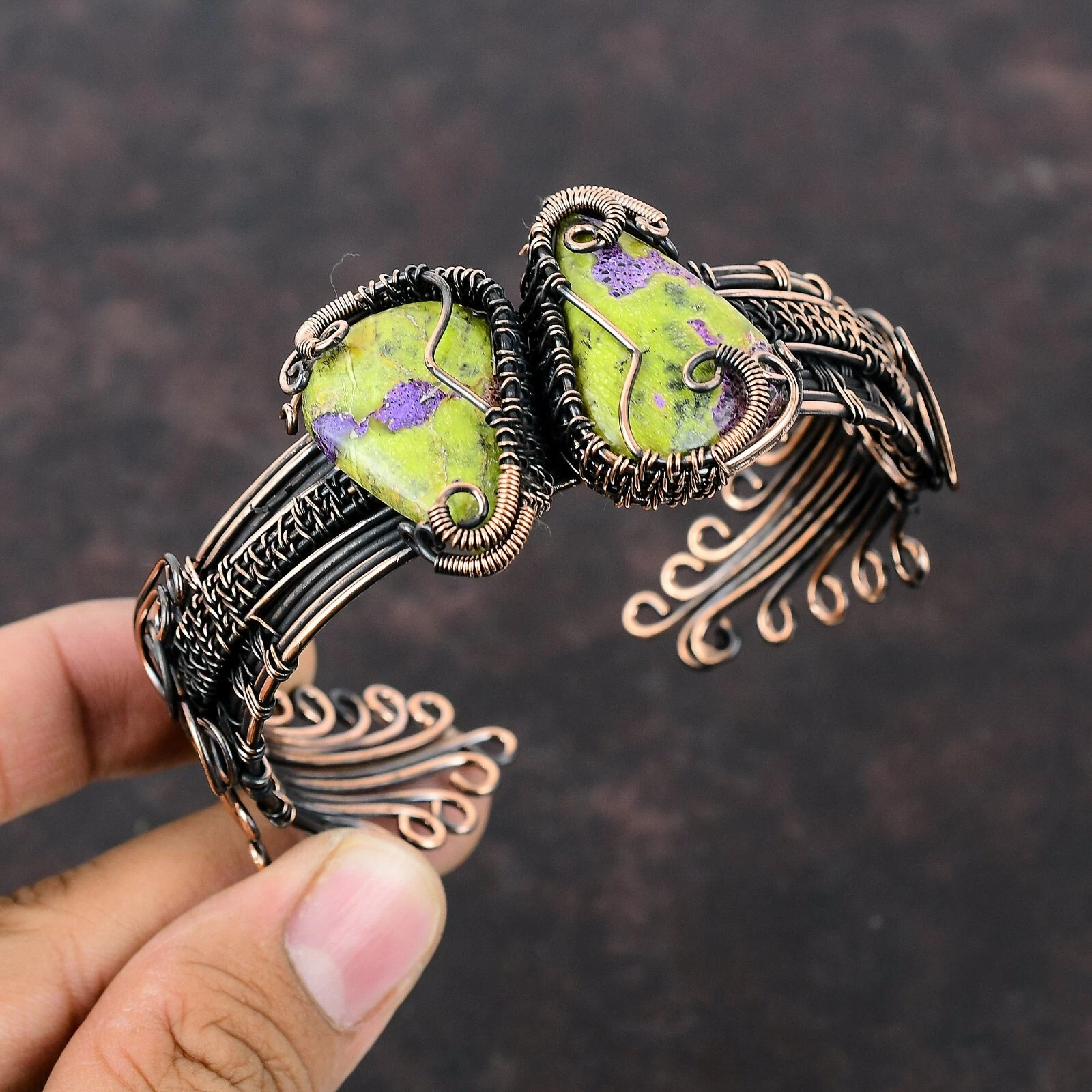 VALENTINO Polsino regolabile in rame artigianale abbigliamento da festa gioielli