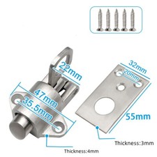 Spring Loaded Latch Pin, 304 Stainless Steel Round Tip of Pin Downward