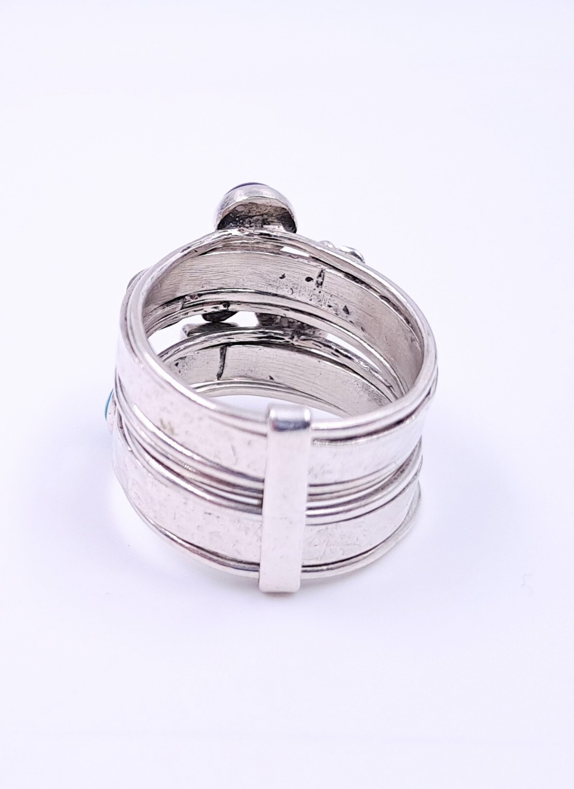 Sterling Silver 7 Ring Stack Various Gems Amethys… - image 7