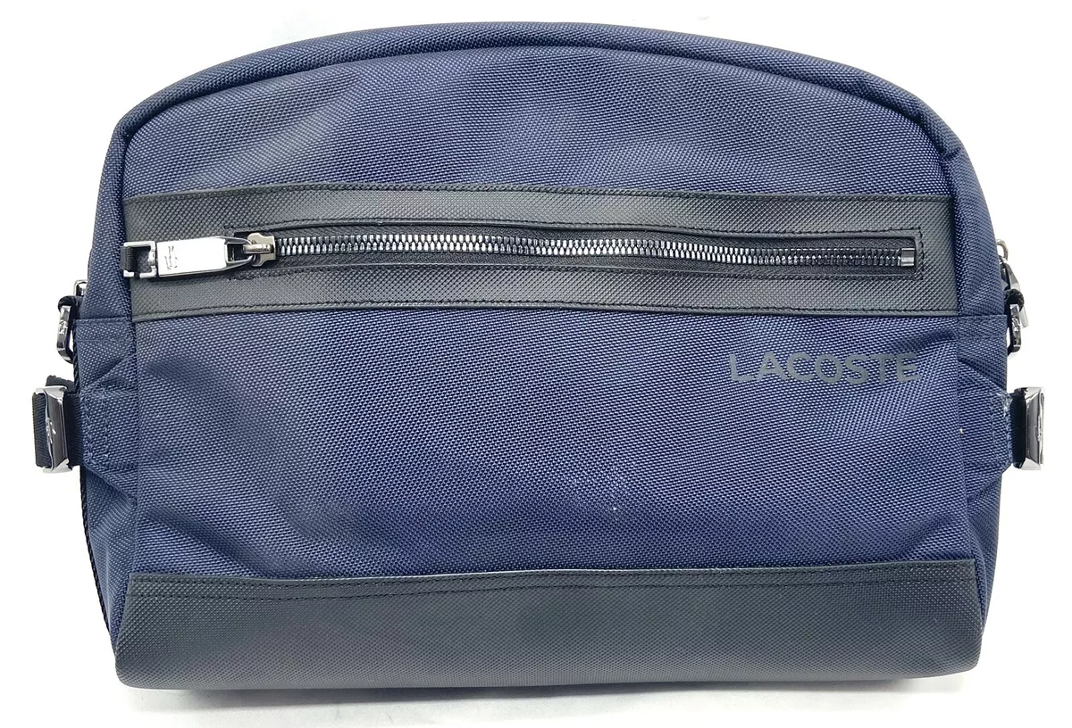 Lacoste Sling Pack Commuter Cross body Navy Blue Nylon On The Go Messenger Bag