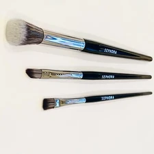 Professional Airbrush Concealer Brush #57 Angled Dense Lip #84 Flat EyeLiner #25