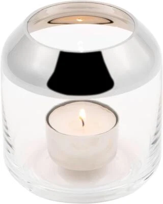 FINK Teelichthalter Windlicht Kerzenhalter aus Glas Smilla Klar 14 cm - Bild 1 von 4
