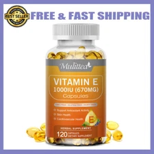 Vitamin E 1000 Iu 670mg Capsules - Supports Skin, Hair, Immune and Eye Health