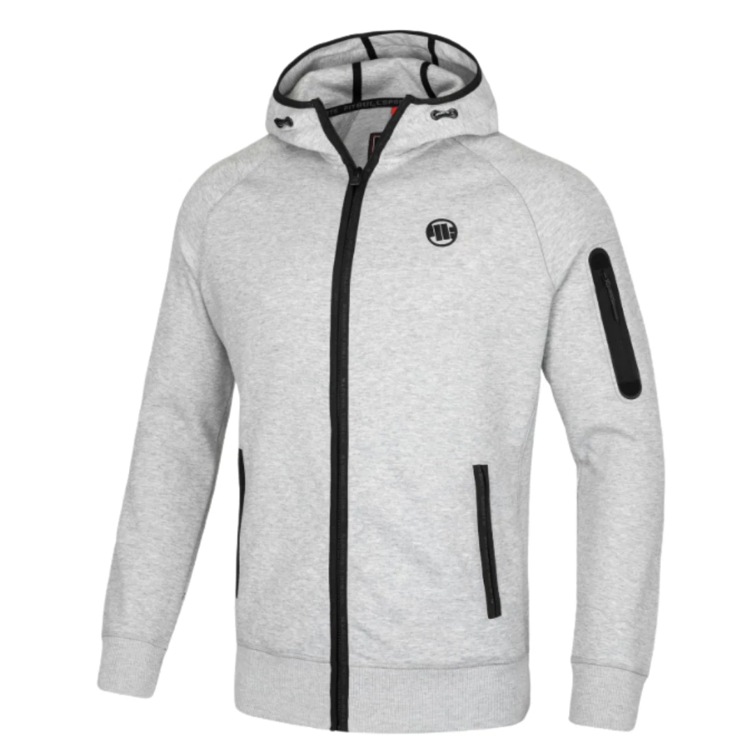HERMÈS Pitbull Uomo Zip Hoodie Giacca Con Cappuccio Hermes Profi Line In Grigio Melange