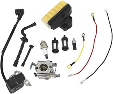 Carburetor with Ignition Coil Replacement Tune Up Kit for STIHL MS210 Chainsaw