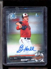 2017 BOWMANN CHROME D.L. HALL #CDA-DH AUTOGRAPH RC AUTO DL D L