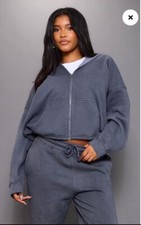 all size available pretty little thing Charcoal Washed OversizedZip rrp  45.99