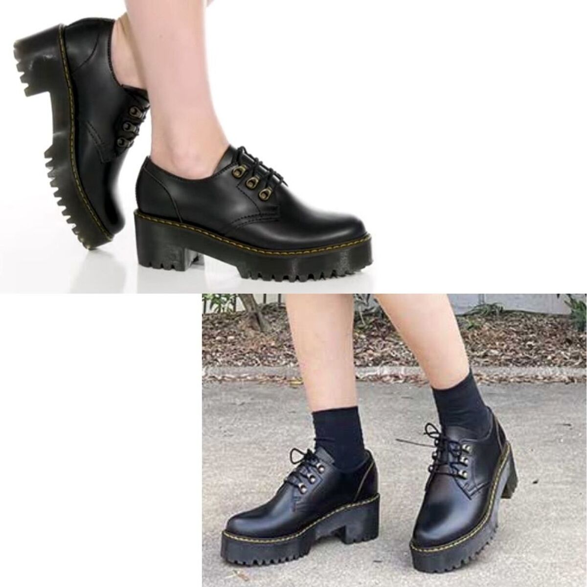 Dr. MARTENS Leona Lo Size 9 Vintage Smooth Leather Lug Sole Dr. MARTENS Leona Lo Size 9 Vintage Smooth Leather Lug Sole