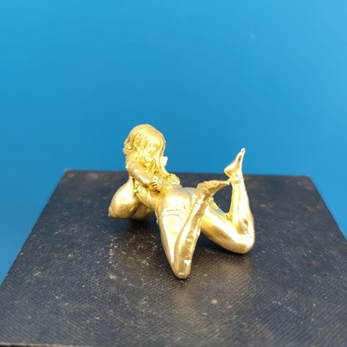 Golden Brass Sexy Cartoon Woman Body Statue Art Beauty Model Figurine Artwork - Picture 3 of 10