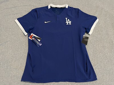Nike LA Dodgers Baseball Short Sleeve Pullover Jacket Blue Mens