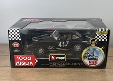 Burago 1000 Miglia Mercedes-Benz 300 SL 1954 Die Cast Black Racing 1:18 Scale