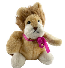 Wonder Toys Lion Plush Stuffed Animal Wild Hair Grumpy Face Flat Tail Tan 1984