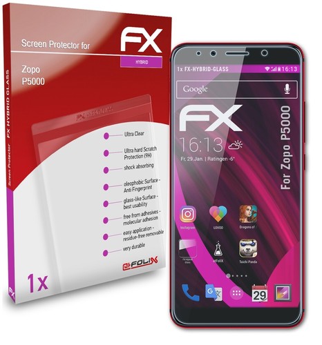 Protecteur D'écran AtFoliX FX-Hybrid-Glass 9H Pour Oppo F3 - Anti-chocs, Anti-rayures