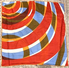 Vintage Print Scarf Multicolor Geometric