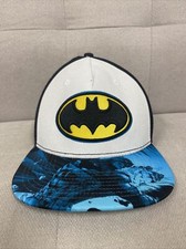 Batman Logo Cap/Hat Snapback FlatBill Blue Style One Size DC Comics