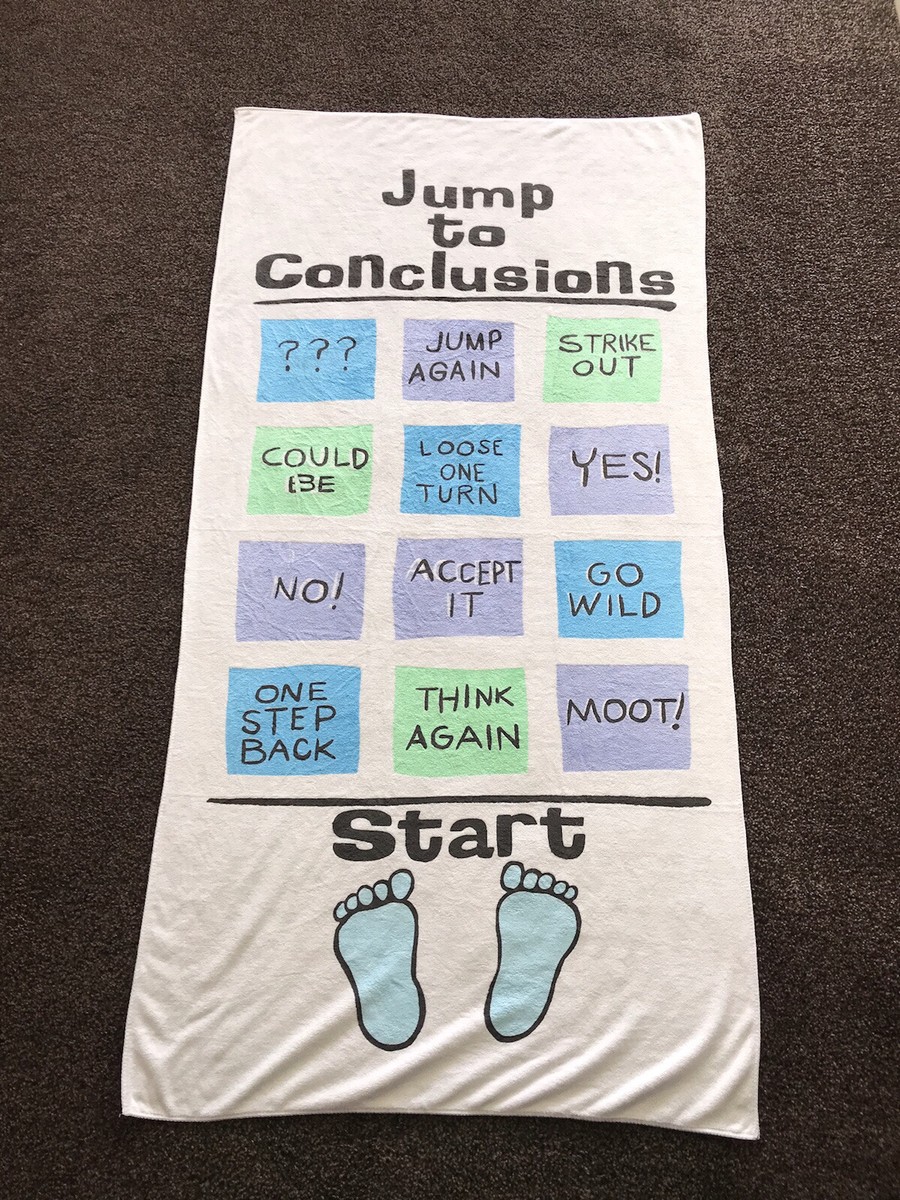 Jump To Conclusions Mat (Misprinted Microfibre Towel)