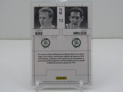 LARRY BIRD/ JOHN HAVLICEK 2009 PANINI THREADS GENERATIONS! BOSTON CELTICS!! - Picture 2 of 2
