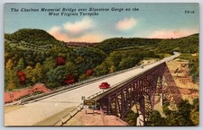 Postcard Charlton Memorial Bridge Over Bluestone Gorge, West Virginia Unposted