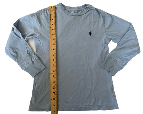 Polo Ralph Lauren Boys Kids Baby Blue Pony Long Sleeve T Shirt S 8 - Picture 3 of 6