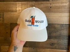 Gar Woods Lake Tahoe Fitted Hat Adult SZ S/M Flex Fit Sewn Mens Cap Restaurant