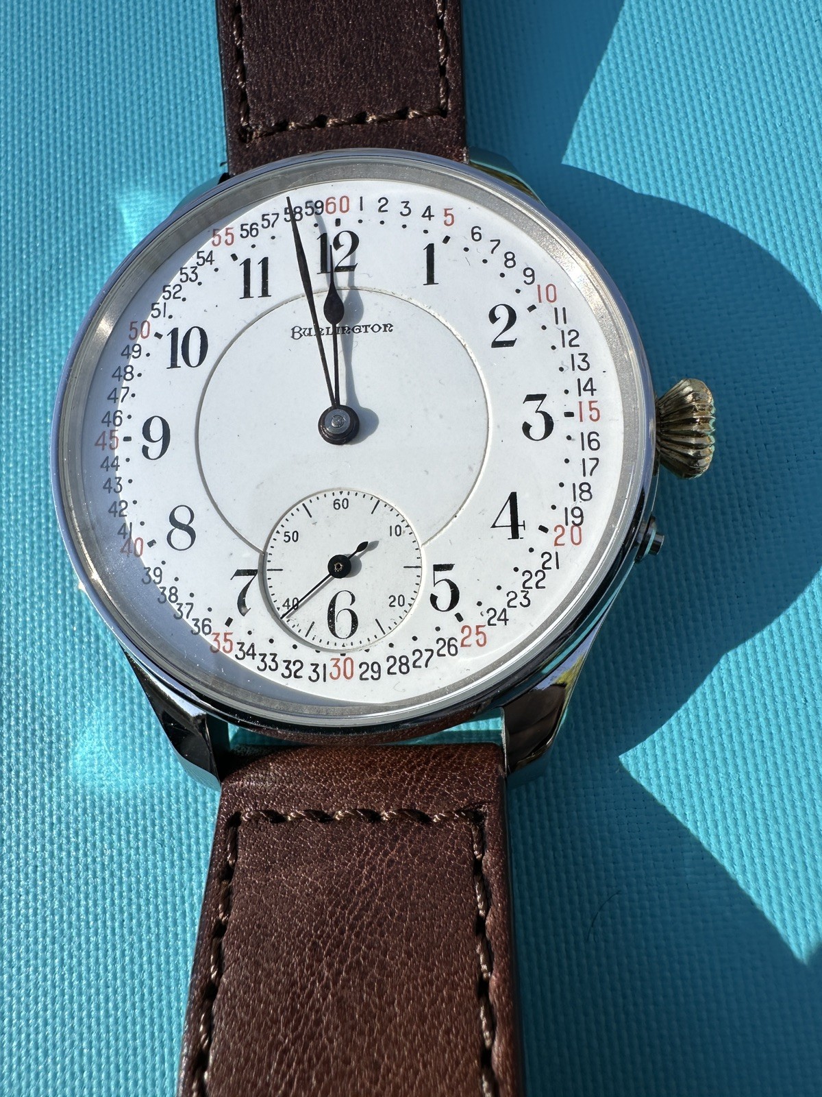 Rare Montgomery Dial Burlington "Chicago" 16s grade 107 21 jewels wristwatch image 3