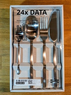 IKEA DATA Besteck 24-teilig / 6 Pers. je Messer, Gabel, 2 Löffel - *NEU & OVP*  
