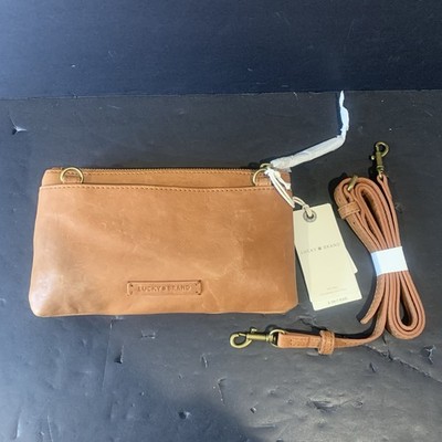 Lucky Brand Lucky Dev Convertible Wallet Walnut Leather New