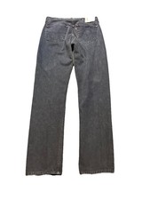 Vintage Levi's Black Denim Button Fly Jeans 501 0658 33x34 Made USA 80s