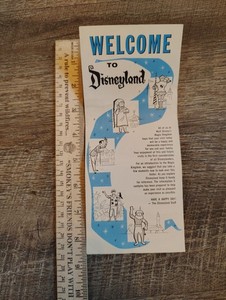 VTG "Welcome to Disneyland" Original Guide Park Map Brochure 1960 Magic Kingdom