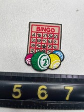 Small POOL BALLS AND BINGO CARD Patch M034