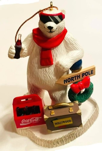 Vintage Coca Cola 1996 Polar Bear (Coke Bear) Coll. Ornament ~ FREE SHIPPING!