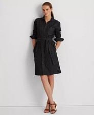 Lauren Ralph Lauren Women's Belted Denim Shirtdress Size XL
