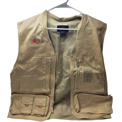 Jordan Travis Scott Cactus Jack Utility Tactical Vest Desert Khaki Mens X-Large - product listing photo
