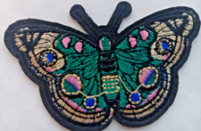 Butterfly iron on patch, 3.25-inch x 2- inch. elegant butterfly. Free Shipping