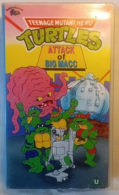 Vintage VHS Tape Teenage Mutant Hero Turtles Attack Of Big  Macc Cartoon
