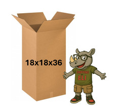 18" x 18" x 36" CARDBOARD BOX - 200 lb - SINGLE BOX - TALL