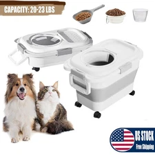 Dog Food Storage Container Pet Food Container with Casters Scoop and Cup
