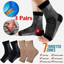 3Pairs Diabetic Neuropathy Socks Women 3Pairs Sooth Relief Compression Stockings