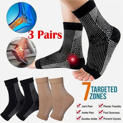 3Pairs Diabetic Neuropathy Socks Women 3Pairs Sooth Relief Compression Stockings