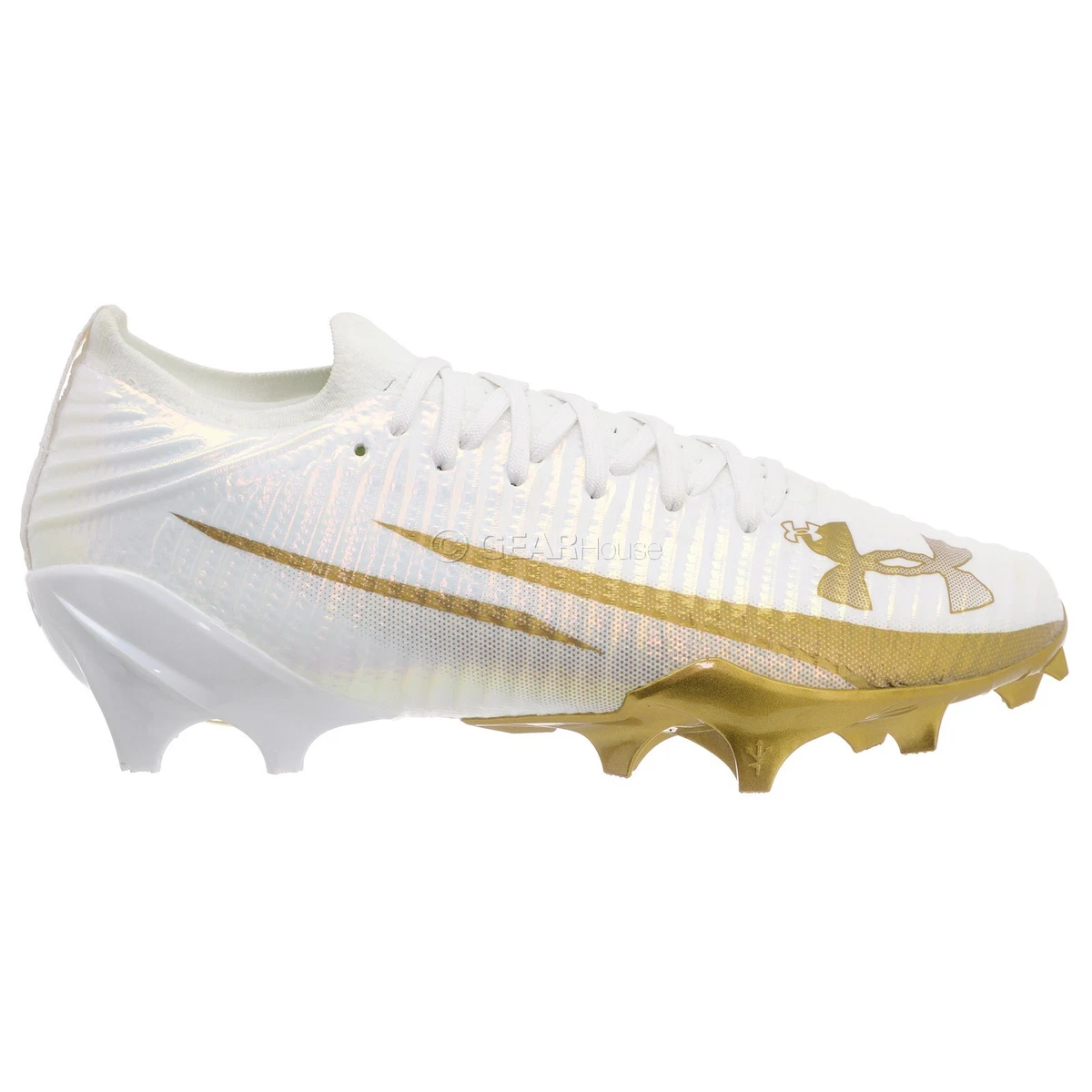 Mens Size 10.5 Under Armour Blur Pro White Capri Football Cleats 3028220-110 New Under armour White 11 US Football Shoes & Cleats for Men for  main image 3