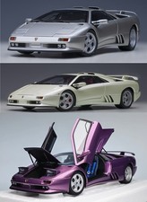 AUTOart 1/18 Lamborghini Diablo SE30 Jota Diecast Car Model White Purple Gray
