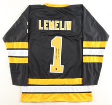 Rejean Lemelin Signed Boston Bruins Jersey Inscribed 