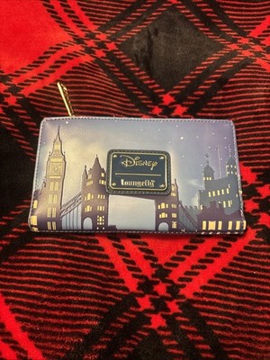 Loungefly Disney Peter Pan Second Star Flying Over City Flap Wallet NEW