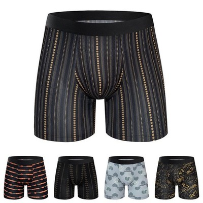 Atmungsaktive Herren Print Boxershorts Nahtlos Unterwäsche Weicher Stoff für d
