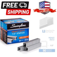 Staples, Heavy Duty for Desktop Staplers, 1/2" Length, 100/Strip, 5000/Box 79392
