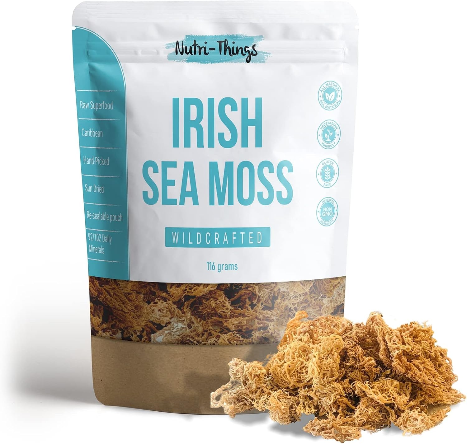 Nutri-Things Organic Irish Sea Moss - Raw Seamoss & Sea Moss Gel Base, Wildcrafted Superfood - Rich In Protein, Fiber, 92 Essential Minerals - Vegan, Non-Gmo, - Image 4