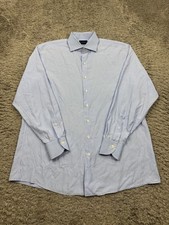 Proper Cloth Shirt Men XL Micro Check Cutaway Collar Career Button Up Oxford