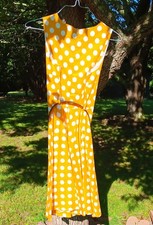 Yellow Vintage Yellow Polka Dot Girls Dress